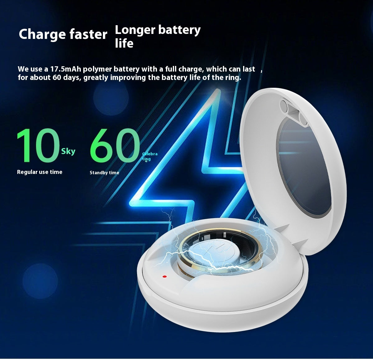 Smart Fitness Ring – Heart & Oxygen Monitor | Waterproof